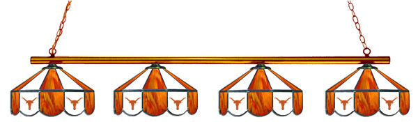 Wave 7 UTX-480GLN Texas 4-Light Game Table Light - Burnt Orange & White