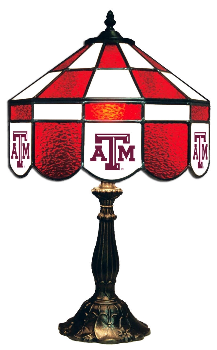Wave 7 TAM-140EXTLN Texas A&M 14 in. Executive Table Lamp - Dark Red & White