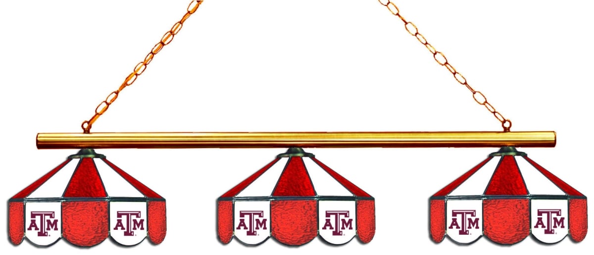 Wave 7 TAM-380GLN Texas A&M 3-Light Game Table Light - Dark Red & White