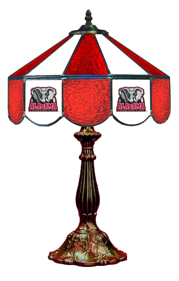 Wave 7 ALA-140TL Alabama 14 in. Table Lamp - Red & White