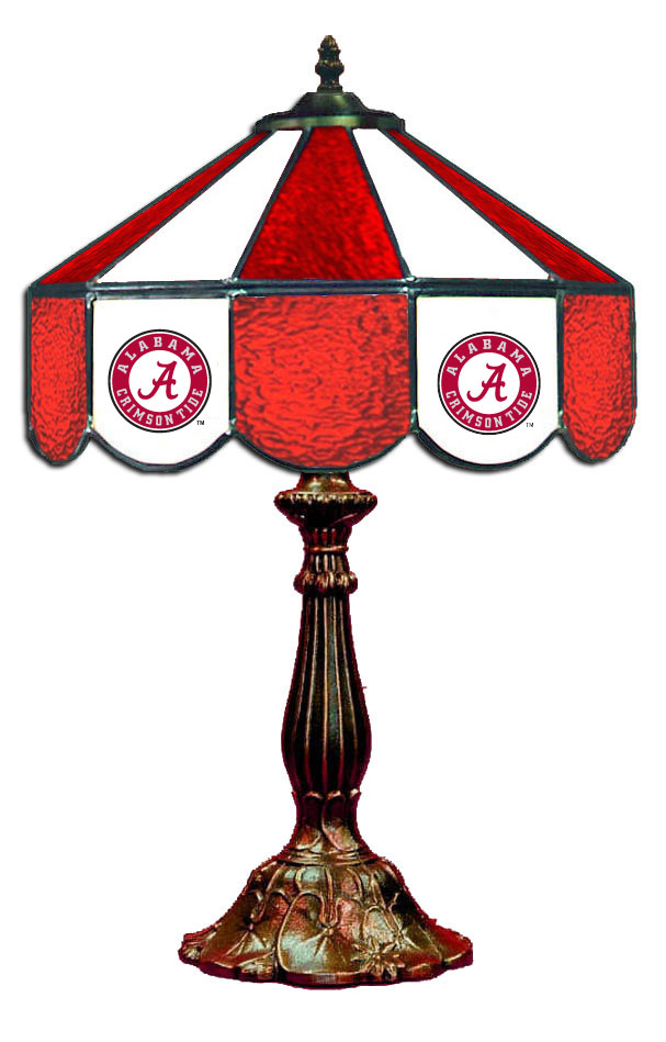 Wave 7 ALA-140TLN Alabama 14 in. Table Lamp - Red & White
