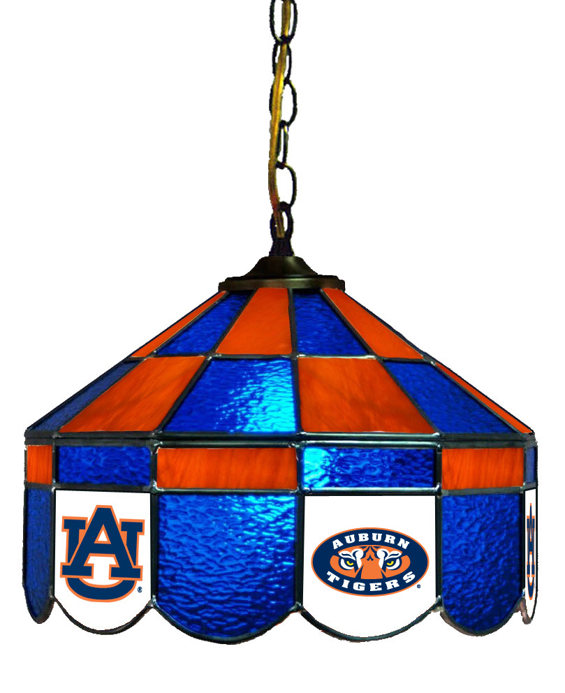 Wave 7 AUB-140EXSW Auburn 14 in. Executive Swag Hanging Lamp - Blue & Orange