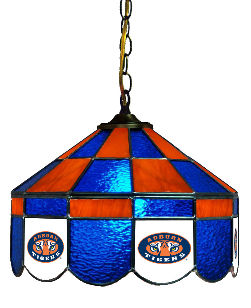 Wave 7 AUB-140EXSW2 Auburn 14 in. Executive Swag Hanging Lamp - Blue & Orange