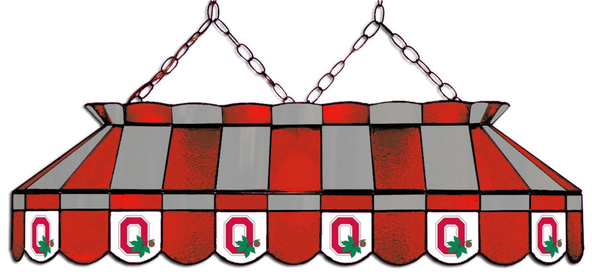 Wave 7 OSU-4112PT Ohio State 40 in. Full-Size Pool Table Lamp - Red & Gray