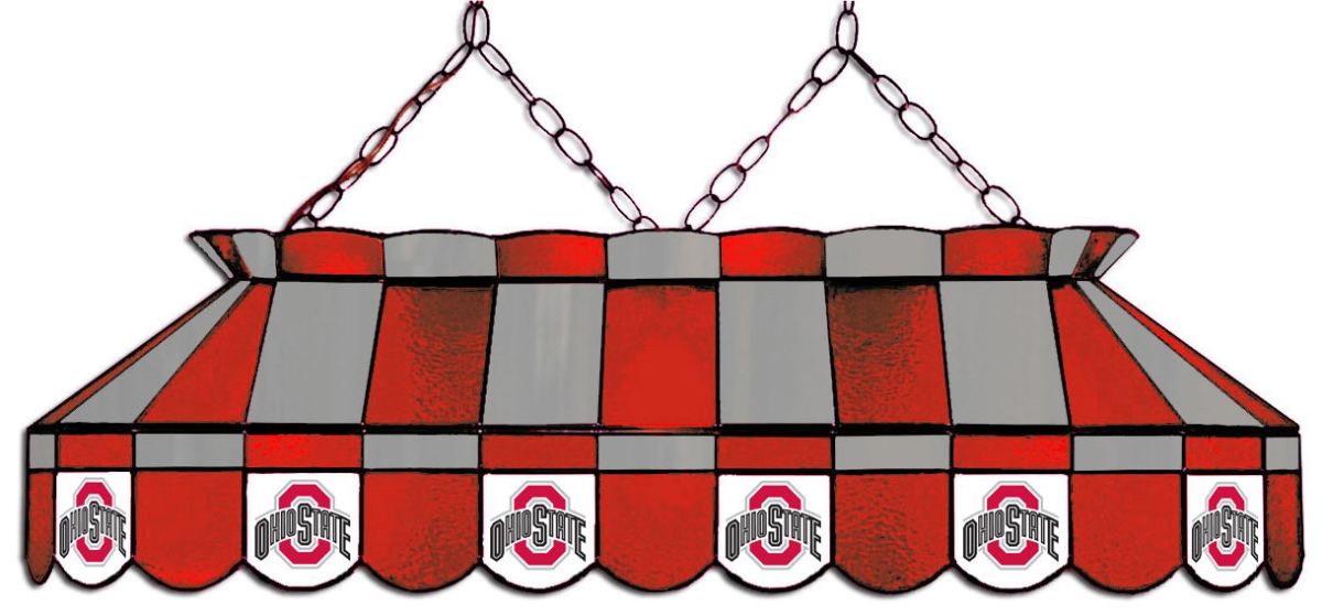 Wave 7 OSU-4112PTa Ohio State 40 in. Full-Size Pool Table Lamp - Red & Gray