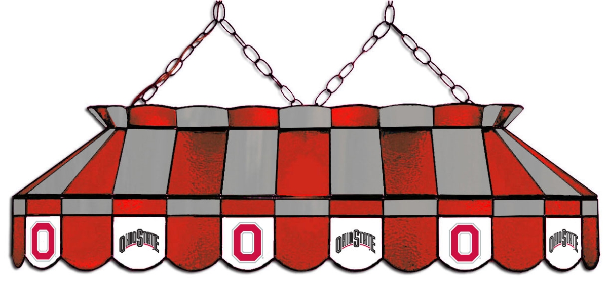 Wave 7 OSU-4112PTN Ohio State 40 in. Full-Size Pool Table Lamp - Red & Gray