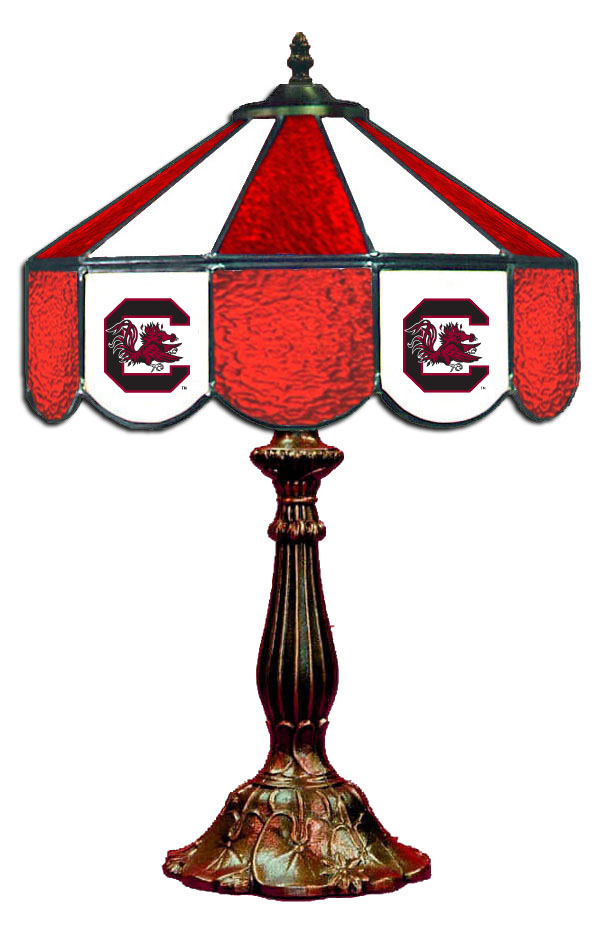 Wave 7 USC-140TL South Carolina 14 in. Table Lamp - Red & White