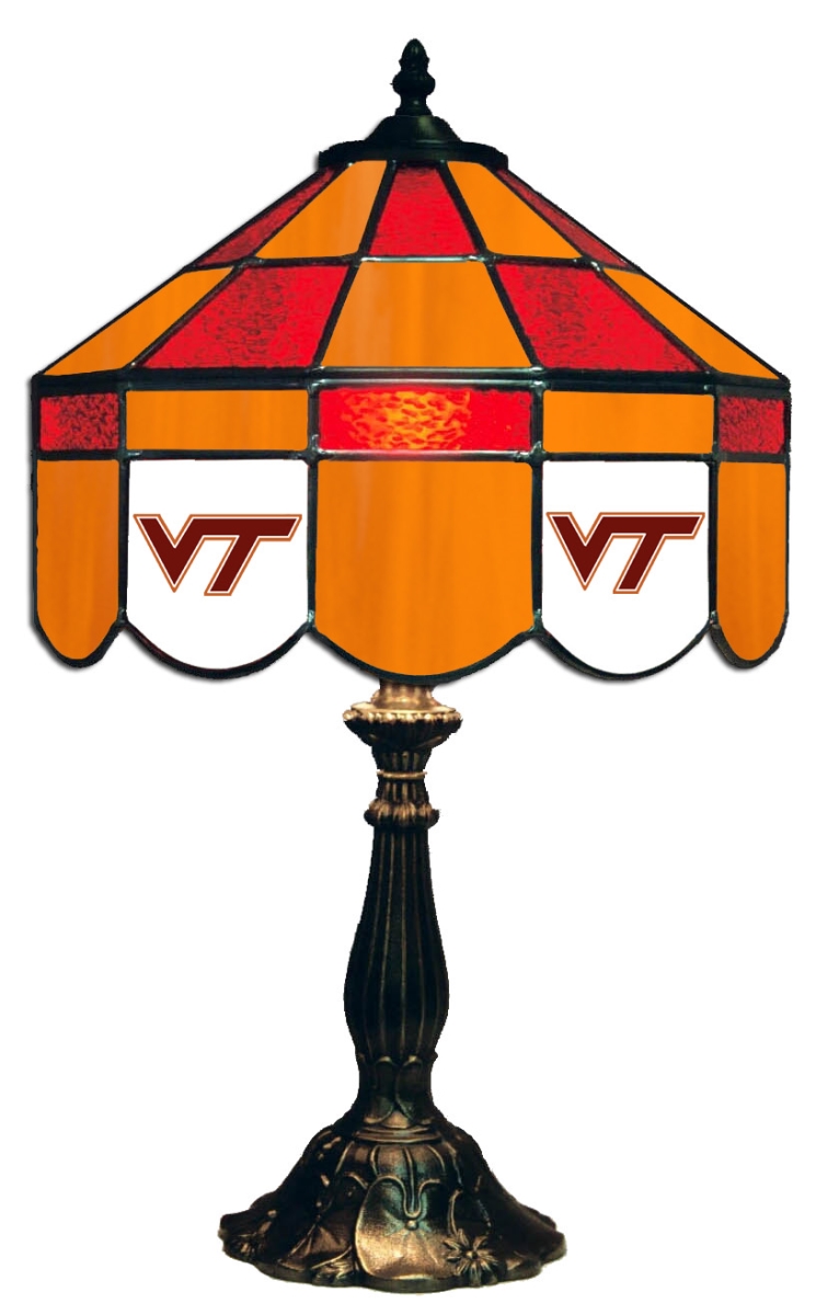 Wave 7 VAT-140EXTL Virginia Tech 14 in. Executive Table Lamp - Dark Red & Orange
