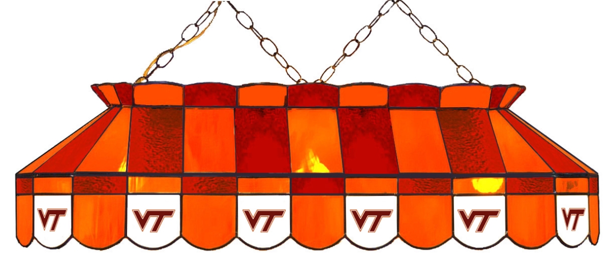 Wave 7 VAT-4112PT Virginia Tech 40 in. Full-Size Pool Table Lamp - Dark Red & Orange