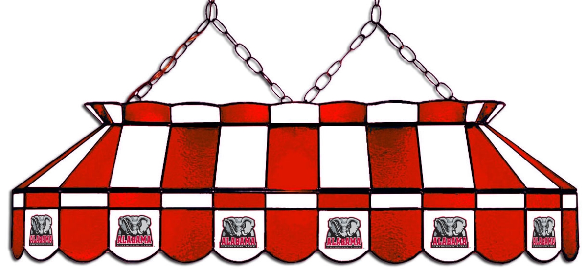 Wave 7 ALA-4112PT Alabama 40 in. Full-Size Pool Table Lamp - Red & White