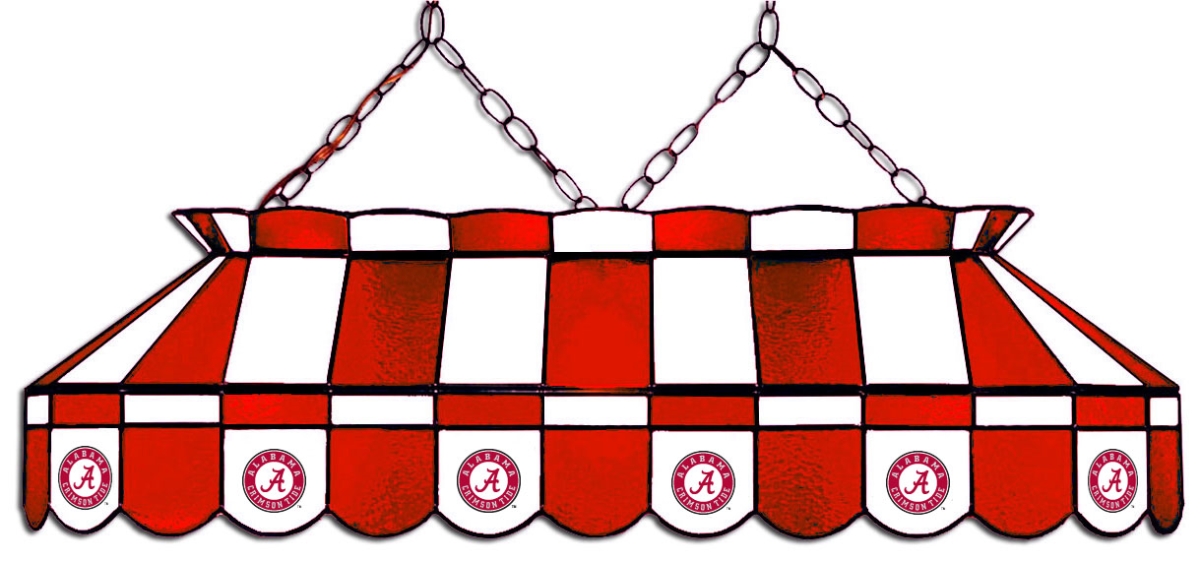Wave 7 ALA-4112PTN Alabama 40 in. Full-Size Pool Table Lamp - Red & White