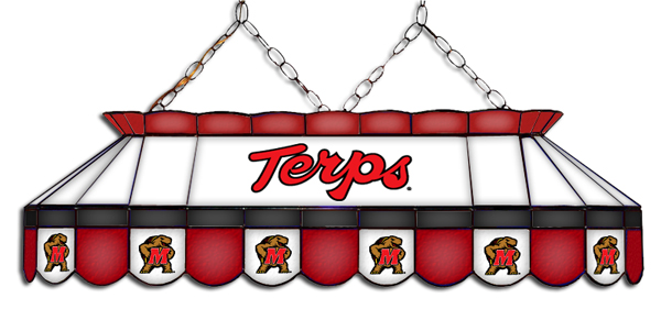 Wave 7 UMD-MVP1 Maryland MVP 40 in. Pool Table Lamp - Red, Black & White