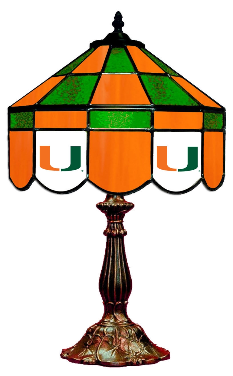 Wave 7 MIA-140EXTLN Miami 14 in. Executive Table Lamp - Green & Orange