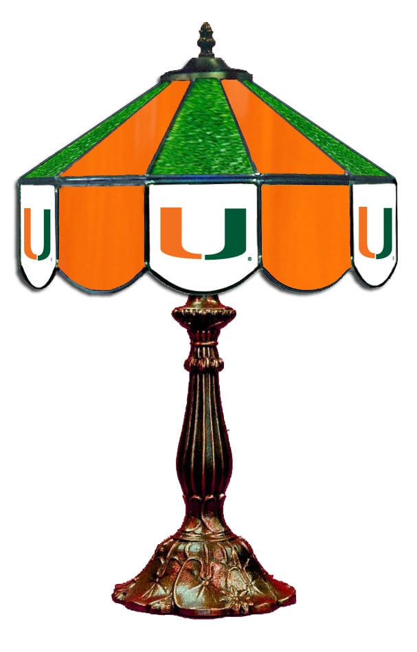 Wave 7 MIA-140TLN Miami 14 in. Table Lamp - Green & Orange