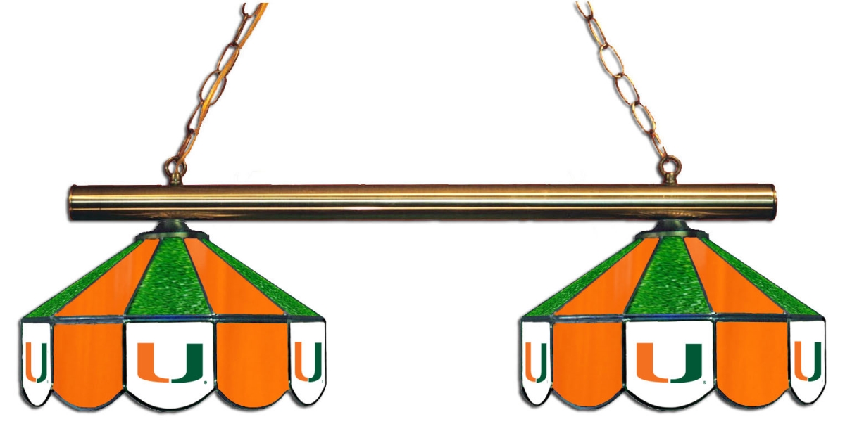 Wave 7 MIA-280GLN Miami 2-Light Game Table Light - Green & Orange