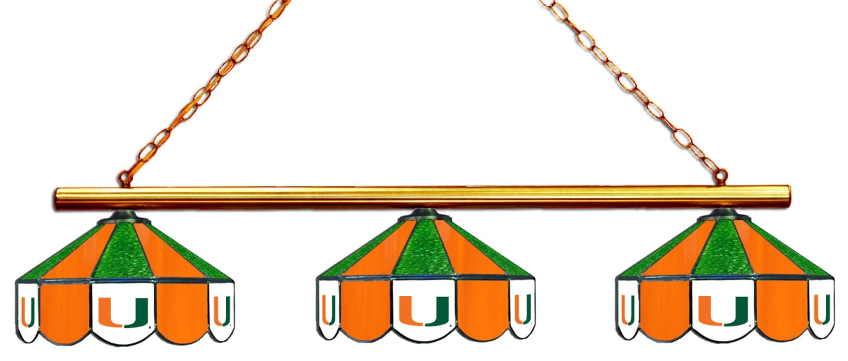 Wave 7 MIA-380GLN Miami 3-Light Game Table Light - Green & Orange