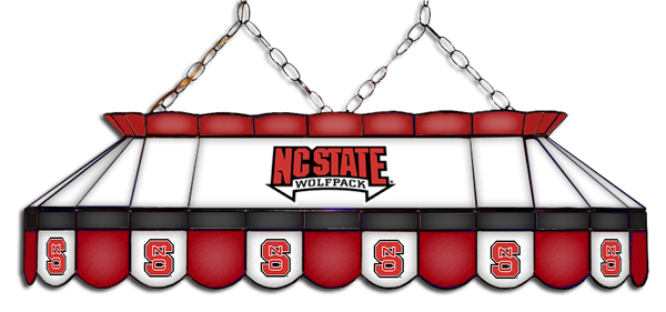 Wave 7 NCS-MVP1 NC State MVP 40 in. Pool Table Lamp - Red, Black & White