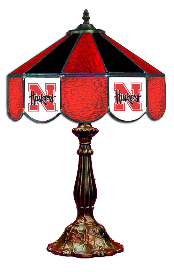 Wave 7 NEB-140TL Nebraska 14 in. Table Lamp - Red & Black