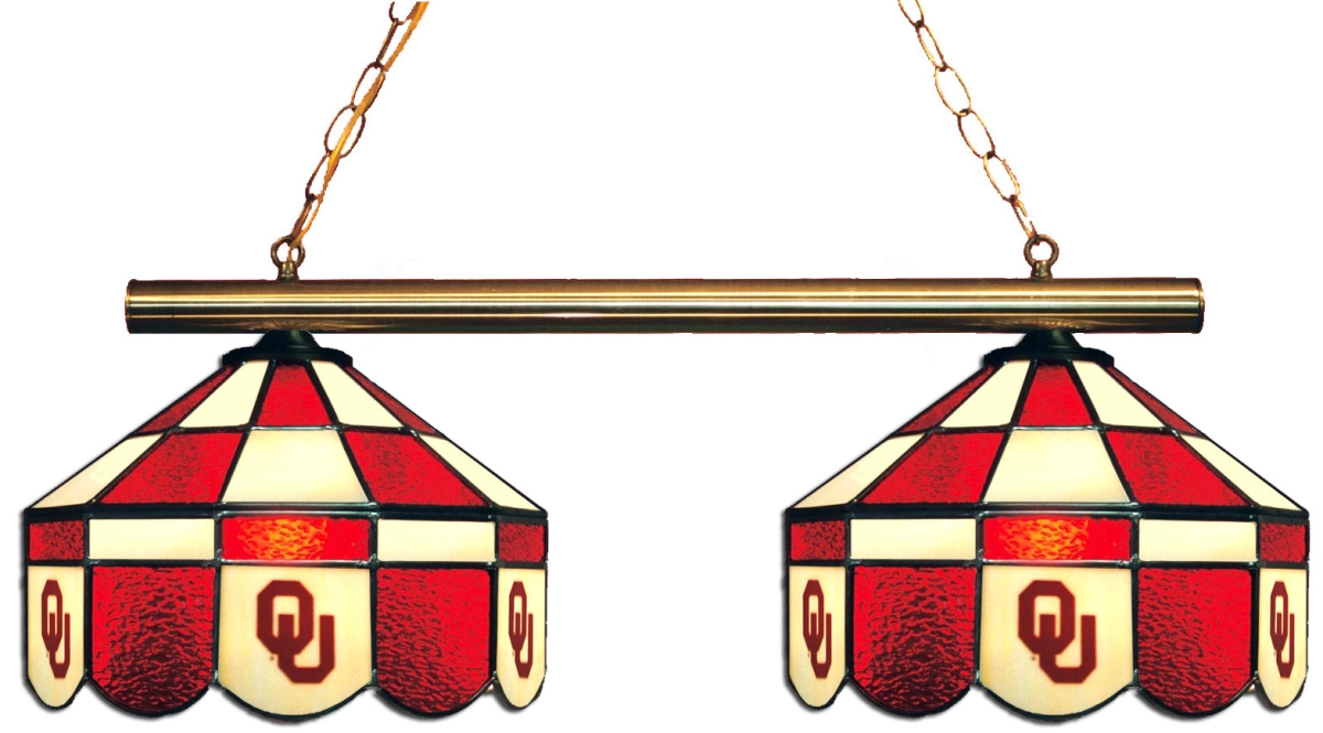 Wave 7 UOK-280EXGL Oklahoma 2-Light Executive Game Table Light - Crimson & Cream