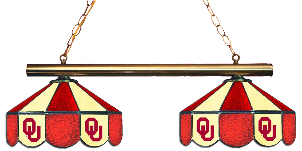 Wave 7 UOK-280GL Oklahoma 2-Light Game Table Light - Crimson & Cream