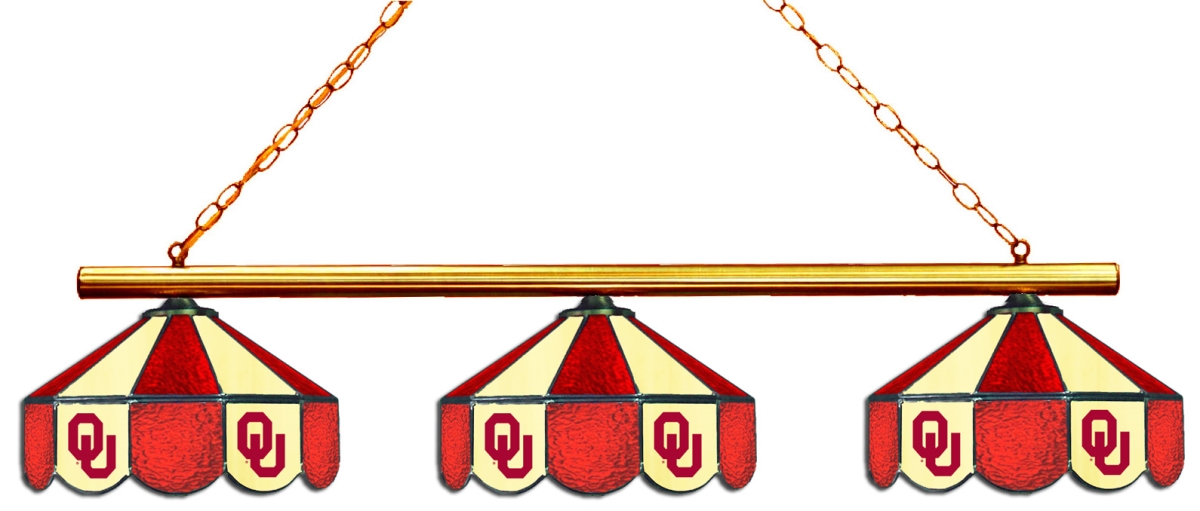 Wave 7 UOK-380GL Oklahoma 3-Light Game Table Light - Crimson & Cream