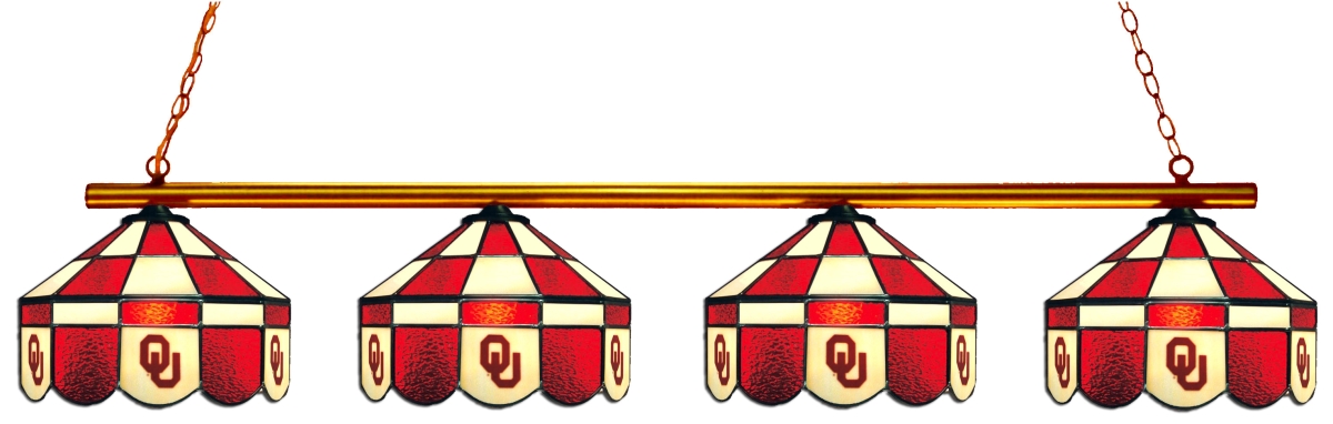 Wave 7 UOK-480EXGL Oklahoma 4-Light Executive Game Table Light - Crimson & Cream