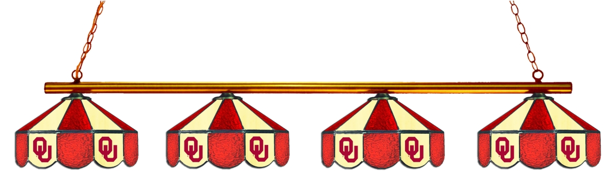 Wave 7 UOK-480GL Oklahoma 4-Light Game Table Light - Crimson & Cream
