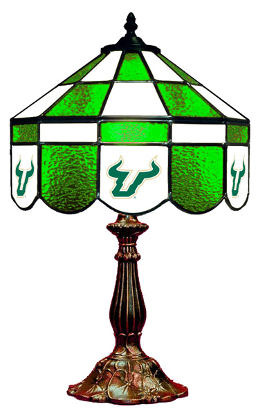 Wave 7 USF-140EXTL South Florida 14 in. Executive Table Lamp - Green & White