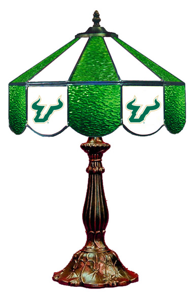 Wave 7 USF-140TL South Florida 14 in. Table Lamp - Green & White