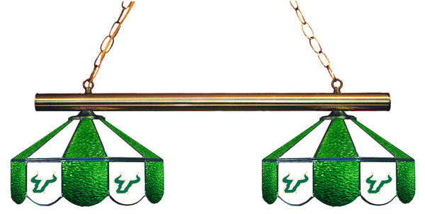 Wave 7 USF-280GL South Florida 2-Light Game Table Light - Green & White
