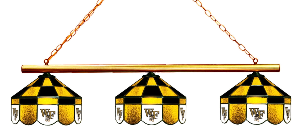 Wave 7 WFU-380EXGLN Wake Forest 3-Light Executive Game Table Light - Gold & Black