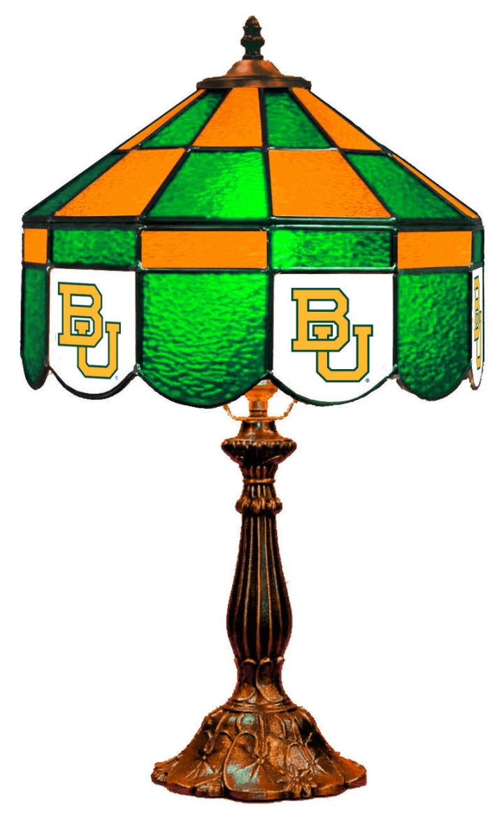 Wave 7 BAY-140EXTL Baylor 14 in. Executive Table Lamp - Green & Gold