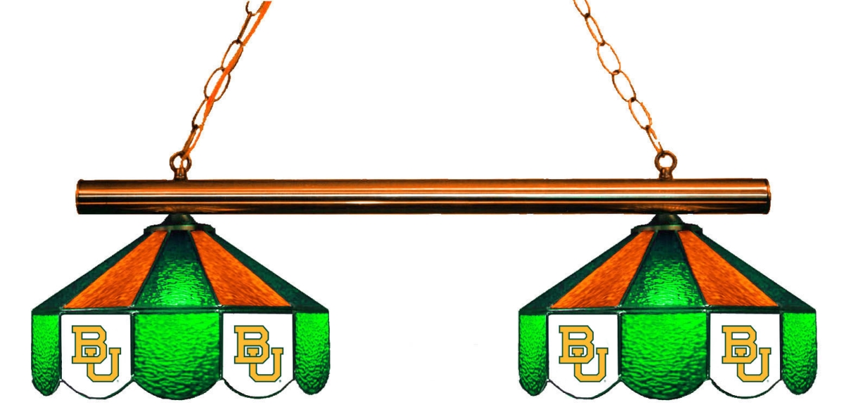 Wave 7 BAY-280GL Baylor 2-Light Game Table Light - Green & Gold