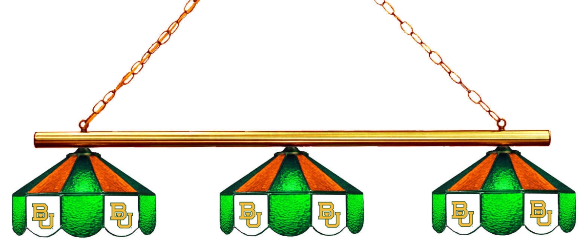 Wave 7 BAY-380GL Baylor 3-Light Game Table Light - Green & Gold