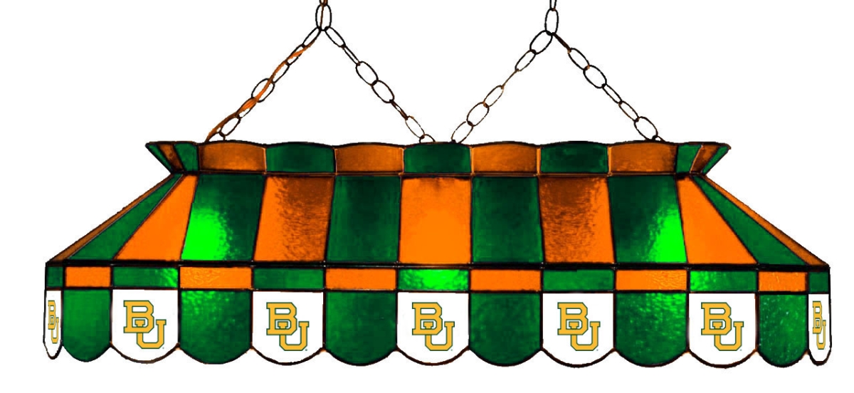 Wave 7 BAY-4112PT Baylor 40 in. Full-Size Pool Table Lamp - Green & Gold