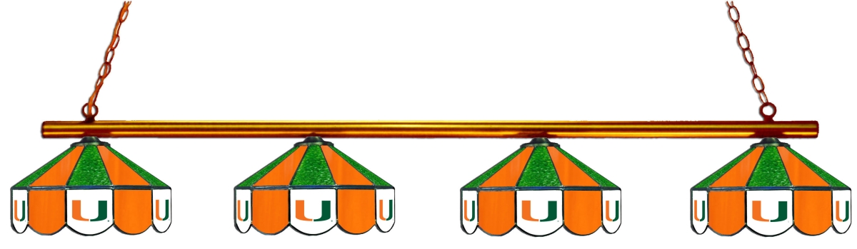 Wave 7 MIA-480GLN Miami 4-Light Game Table Light - Green & Orange