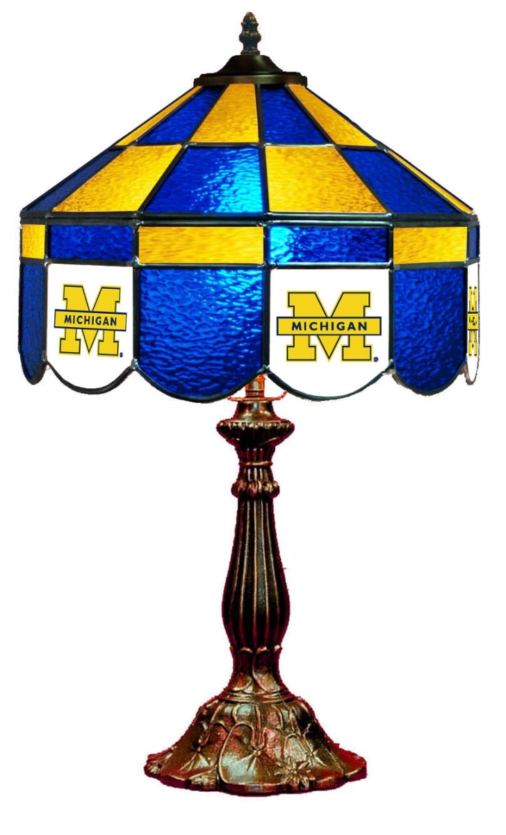 Wave 7 UMI-140EXTL Michigan 14 in. Executive Table Lamp - Blue & Maize