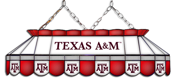 Wave 7 TAM-MVP1 Texas A&M MVP 40 in. Pool Table Lamp - Red, Gray & White