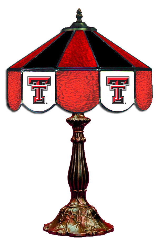 Wave 7 TXT-140TL Texas Tech 14 in. Table Lamp - Red & Black