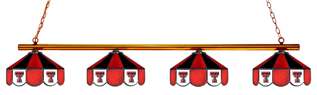 Wave 7 TXT-480GL Texas Tech 4-Light Game Table Light - Red & Black