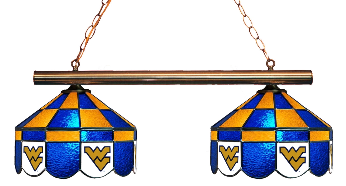 Wave 7 WVU-280EXGL West Virginia 2-Light Executive Game Table Light - Blue & Gold