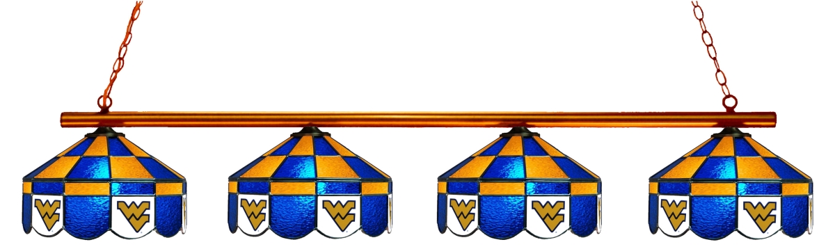 Wave 7 WVU-480EXGL West Virginia 4-Light Executive Game Table Light - Blue & Gold