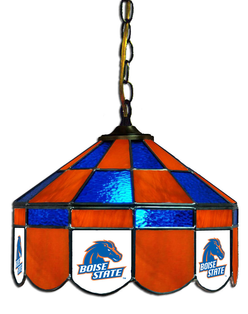 Wave 7 BST-140EXSW Boise State 14 in. Executive Swag Hanging Lamp - Blue & Orange