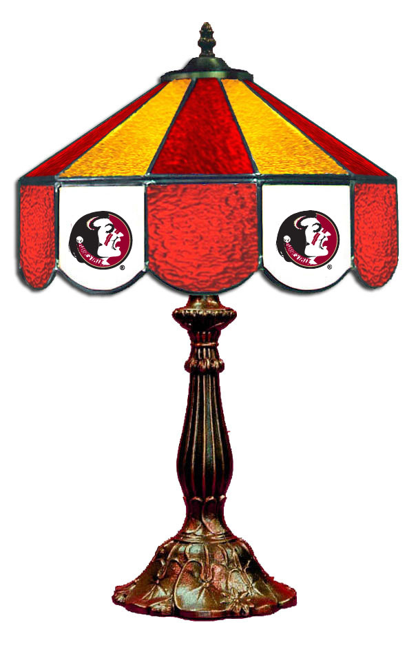 Wave 7 FSU-140TL Florida State 14 in. Table Lamp - Garnet & Gold