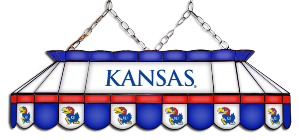 Wave 7 KAN-MVP1 Kansas MVP 40 in. Pool Table Lamp - Blue, Red & White