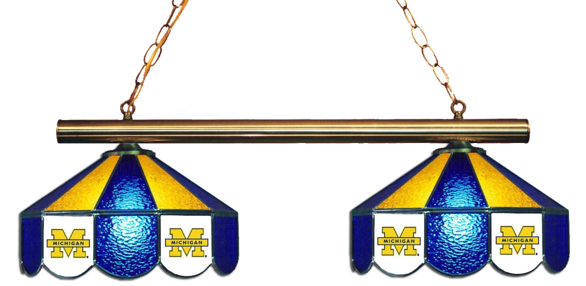 Wave 7 UMI-280GL Michigan 2-Light Game Table Light - Blue & Maize