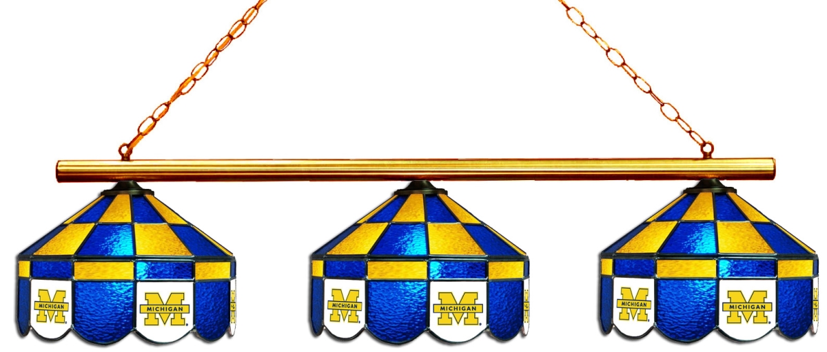 Wave 7 UMI-380EXGL Michigan 3-Light Executive Game Table Light - Blue & Maize
