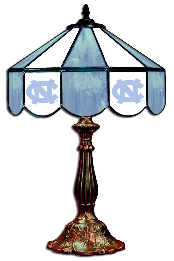 Wave 7 UNC-140TL North Carolina 14 in. Table Lamp - Carolina Blue & White