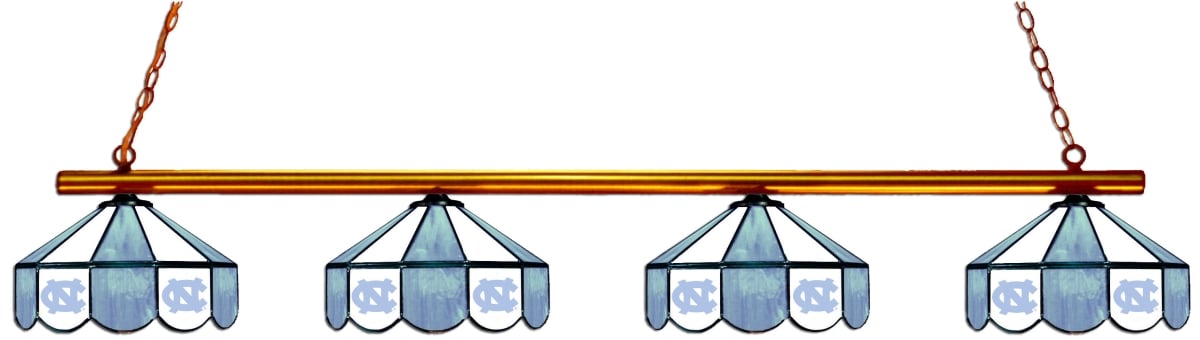 Wave 7 UNC-480GL North Carolina 4-Light Game Table Light - Carolina Blue & White