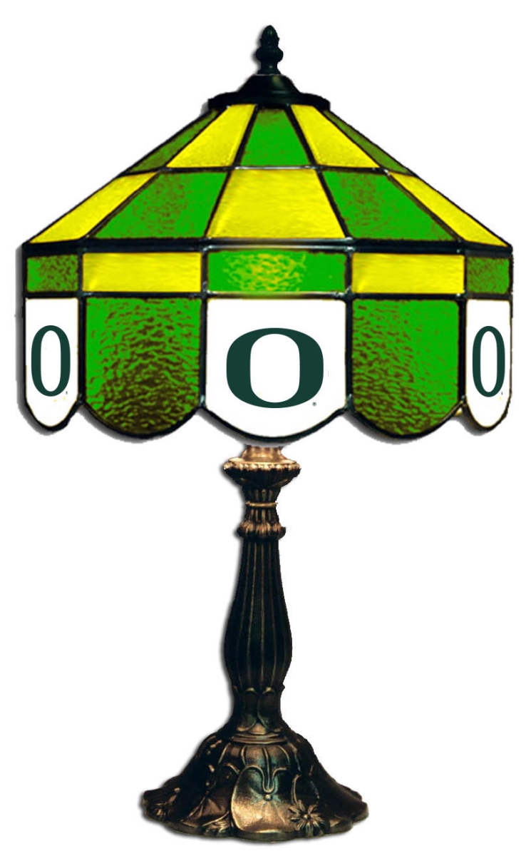 Wave 7 ORE-140EXTL Oregon 14 in. Executive Table Lamp - Green & Gold